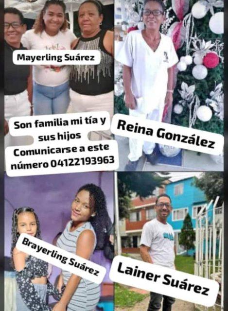 Foto de Reina González, Mayerling Suárez, Brayerling Suárez, Leiner Suárez