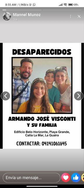 Foto de Armando visconti y familia