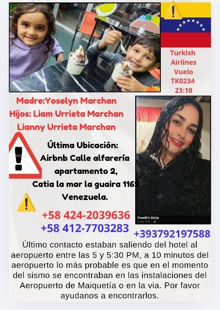 Foto de madre:Yoselyn Marchan Hijos Liam Urrieta Marchan ALianny Urrieta Marchan