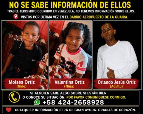 Foto de MOISÉS ORTÍZ, VALENTINA ORTÍZ Y ORLANDO JESÚS ORTÍZ