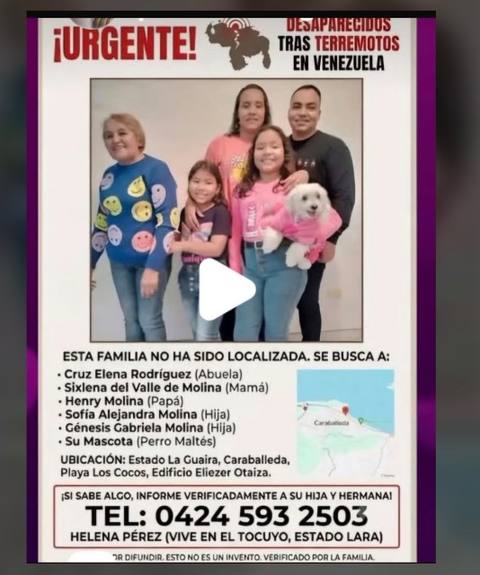 Foto de Cruz Elena Rodríguez y familiares