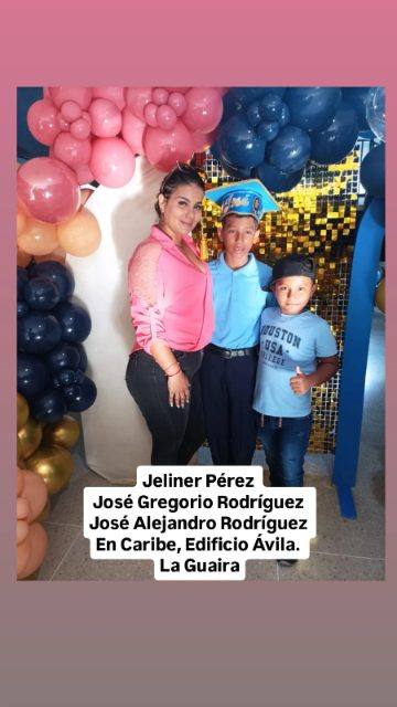 Foto de Jeliner perez, José Alejandro Rodríguez y José gregorio rodriguez