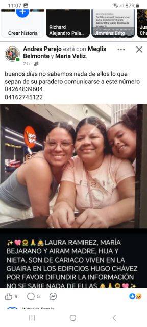 Foto de Laura Josefina Ramirez Gomez, Maria Carmen Bejarano Ramirez, Airam Pineda Bejarano