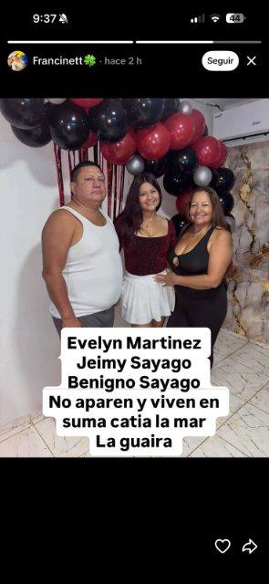 Foto de Evelyn Martinez Jeimy sayago Benigno sayago