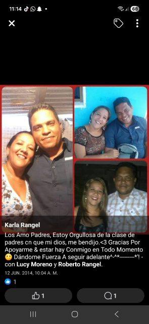 Foto de Roberto rangel y lucy moreno