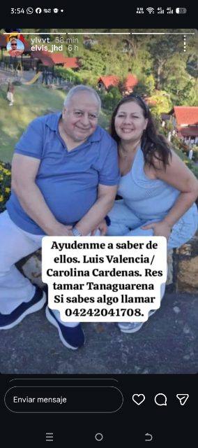 Foto de Carolina cadenas y Luis Valencia