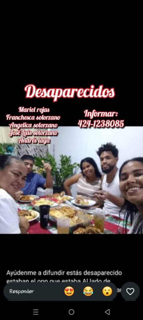Foto de Mariel rojas, Franchesca solorzano, Angelica Solorzano, Jose solorzano, Andrés Laya