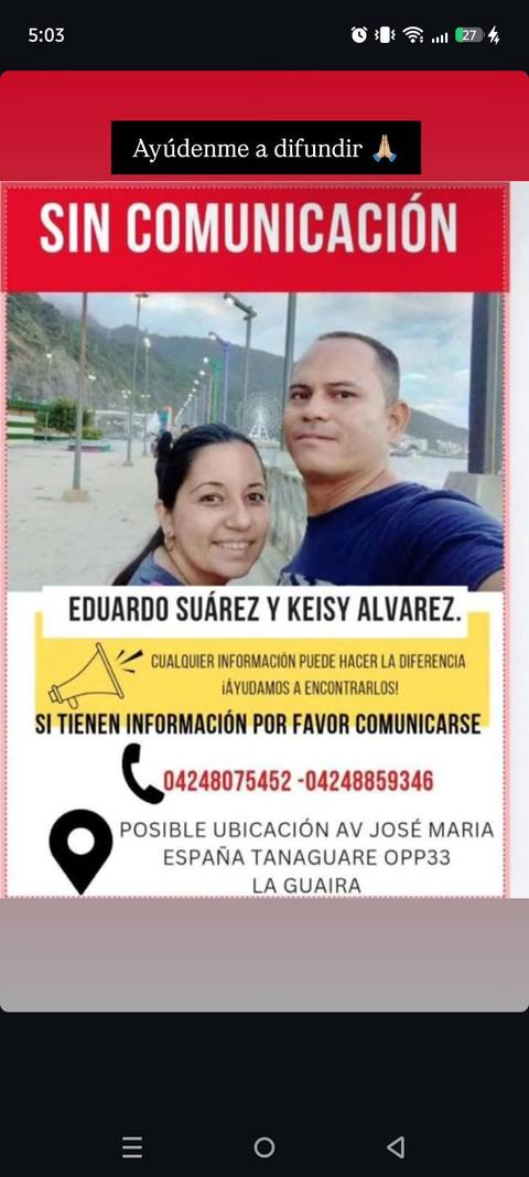 Foto de Eduardo Suárez y keisy Alvarez