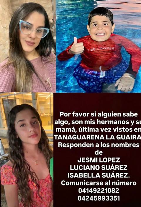 Foto de Jesmi López, Luciano Suárez, Isabella Suárez