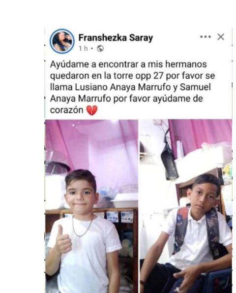 Foto de Samuel y Luciano Anaya (hermanitos)