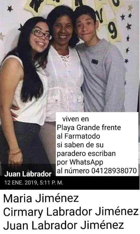 Foto de Maria Jiménez, Cirmary Labrador Jiménez, Juan Labrador Jiménez