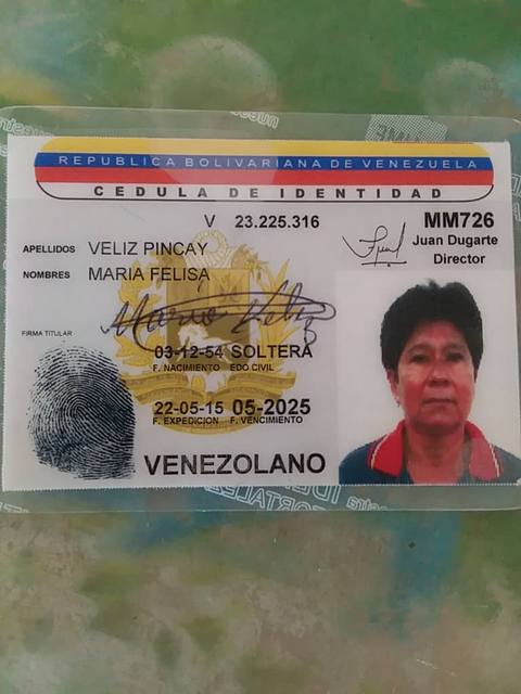 Foto de María Feliza Véliz pincay