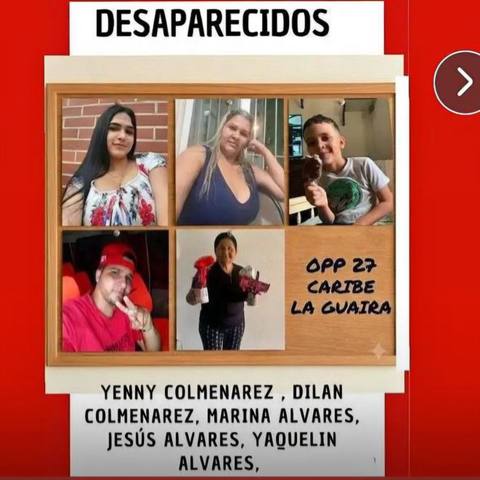 Foto de Yenny Colmenarez Dilan Colmenarez Marina Alvares Jesús Alvares Yaquelin Alvares