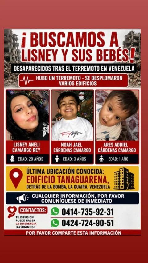 Foto de Lisney Aneli Camargo Rey, Noah Jael Cardenas Camargo, Ares Addiel Cardenas Camargo