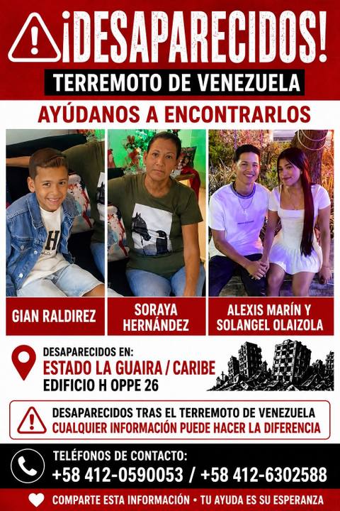 Foto de Gian Raldirez, Soraya Hernández, Alexis Marín y Solangel Olaizola