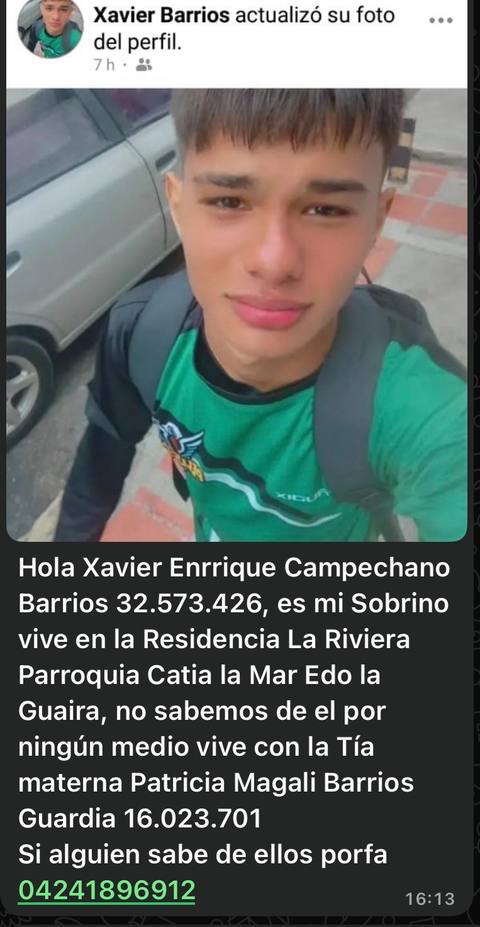 Foto de Xavier Enrrique Campechano Barrios