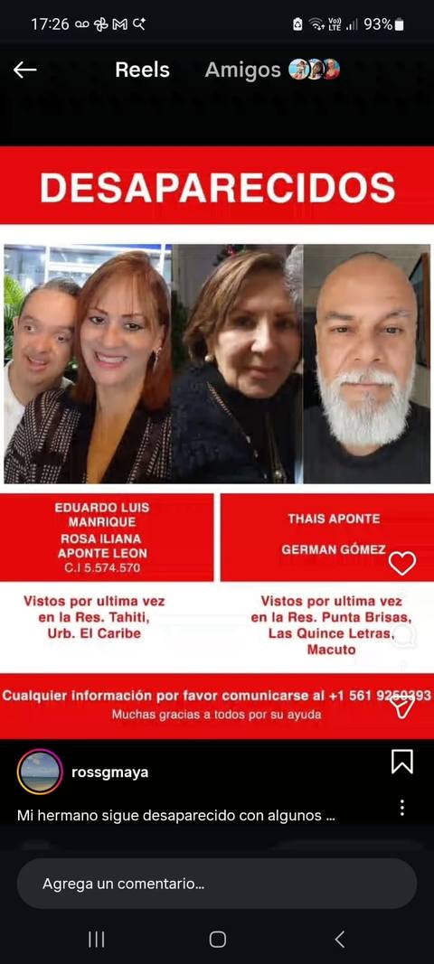 Foto de Eduardo Luis Manrique, Rosa Iliana Aponte Leon, Thais Aponte, German Gómez