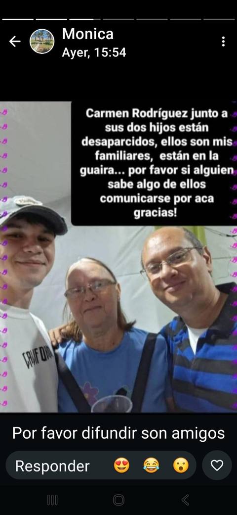 Foto de Carmén Rodrigez e hijos