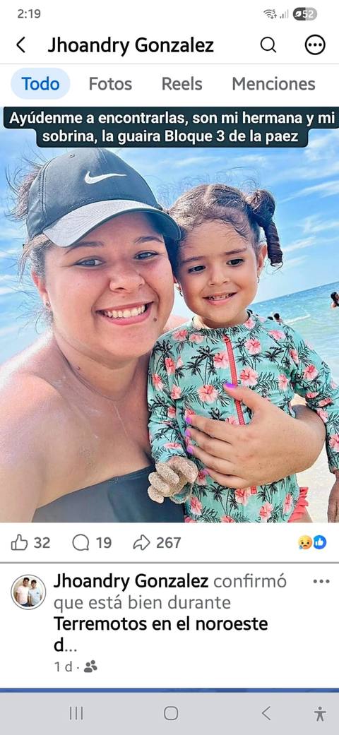 Foto de Vallery Jhanusky Gonzalez Perez / Hija: Nuisbel Victoria Acaro Gonzalez