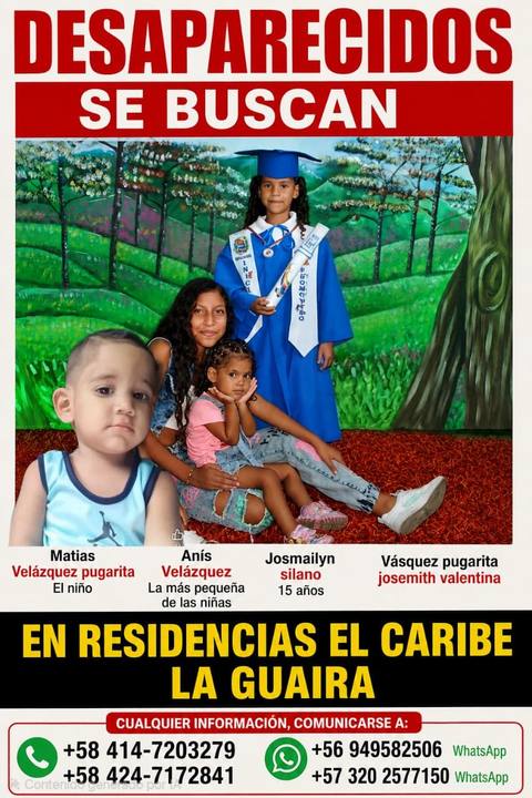 Foto de Matias Velázquez, Anís Velázquez, Josmailyn Silano, Vásquez Josemith