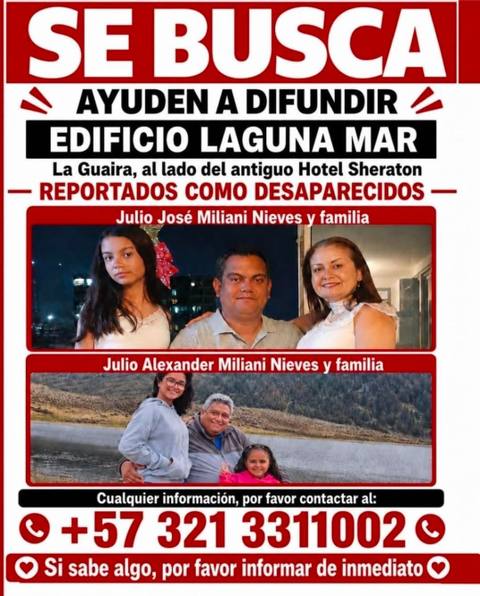 Foto de Julio Jose Miliani y su familia