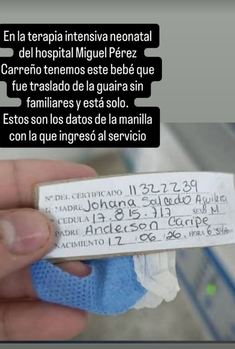 Foto de Neonatal sin identificar