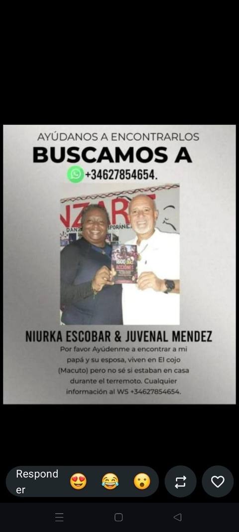 Foto de niurka escobar y juvenal mendez