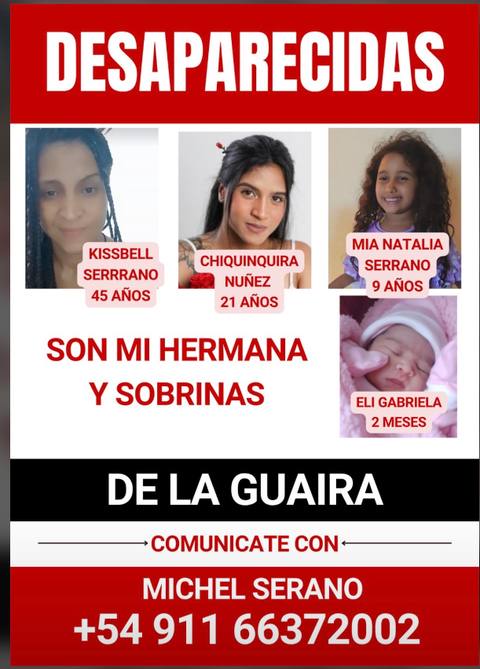Foto de Kisbell serrano y sus hijas