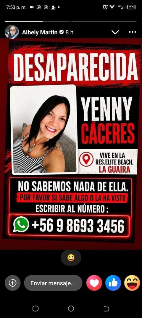 Foto de Yenni Cáceres