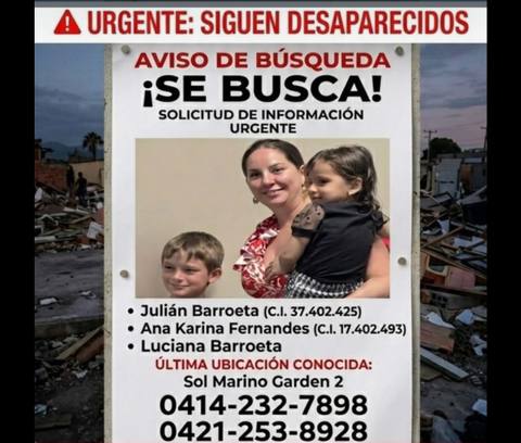Foto de Familia Ana Karina Fernández (mamá) Julián y Luciana Barroeta (hijos)