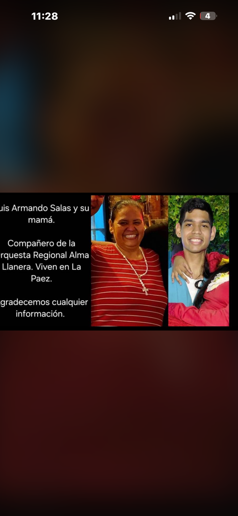Foto de Luis Armando Salas y Su mamá