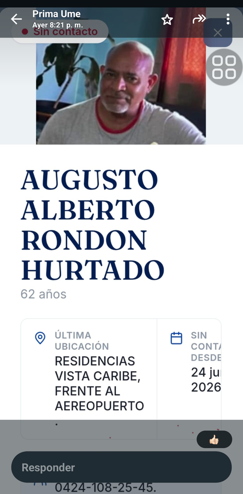 Foto de Augusto Alberto Rondón hurtado