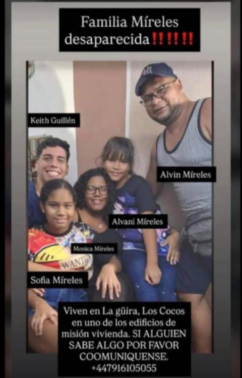 Foto de Mónica Andreina Mireles Keith Guillén Sofía Mirelis Alvani Mireles