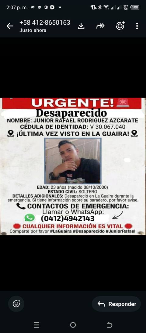 Foto de Junior Rafael Rodríguez Azcarate