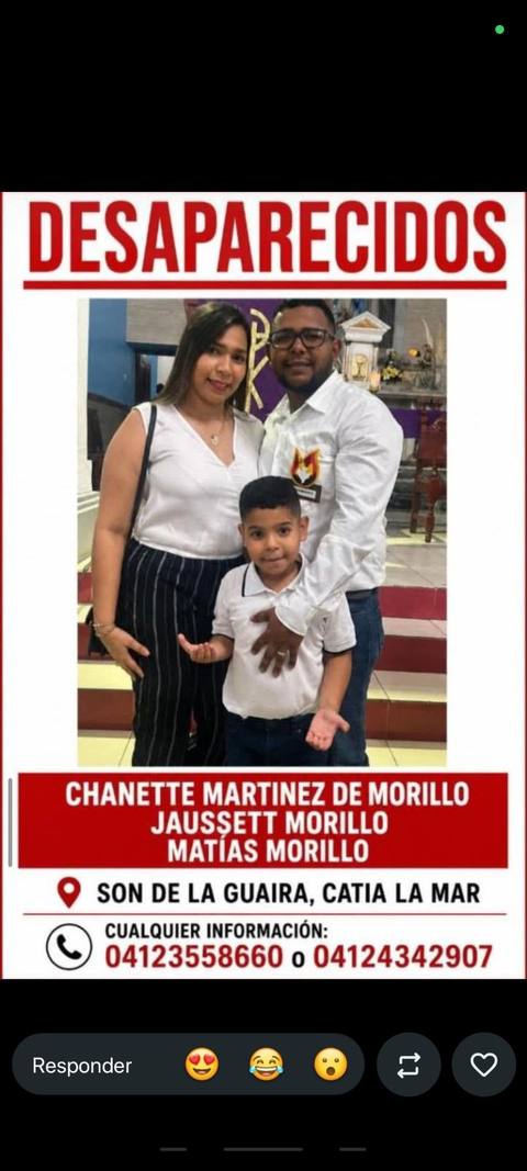 Foto de Channette Martinez de morillo, jaussett morillo y Matías Morillo