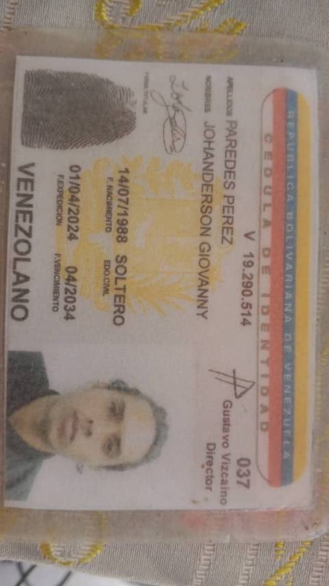 Foto de Johanderson giovanny paredes perez