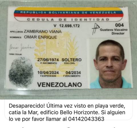 Foto de Omar Enrique Zambrano Viena