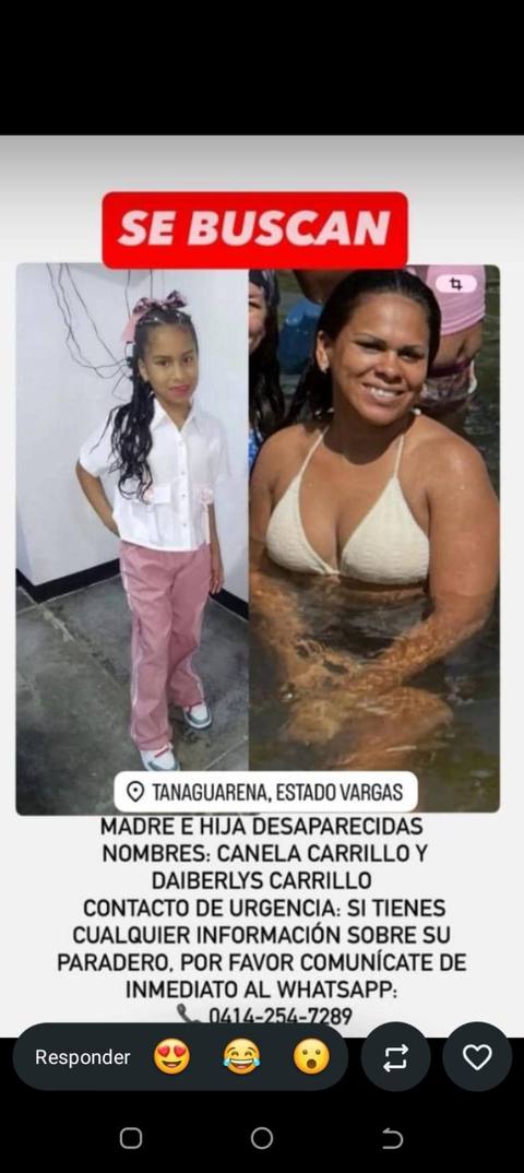 Foto de Freimy Carrillo, Canela Carrillo y Daiberlys Carrillo
