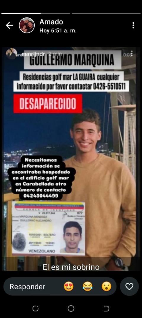 Foto de Guillermo Alejandro Marquina Mendoza.