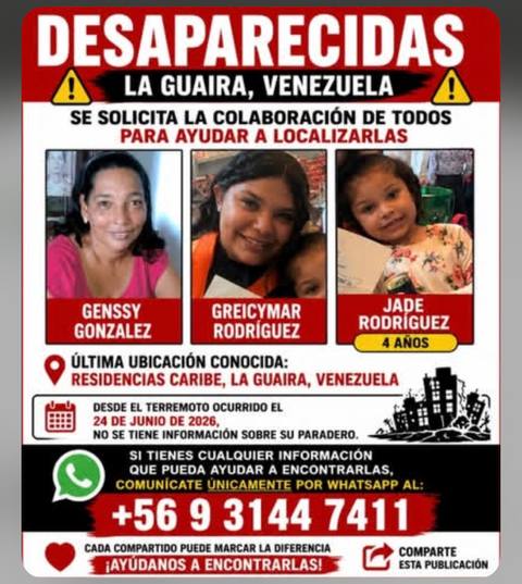Foto de Genssy Gonzalez (55) Greicymar Rodriguez (23) Y Jade Rodriguez (4)