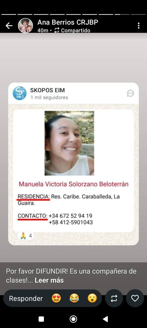 Foto de Manuela Victoria Solorzano Beloterran