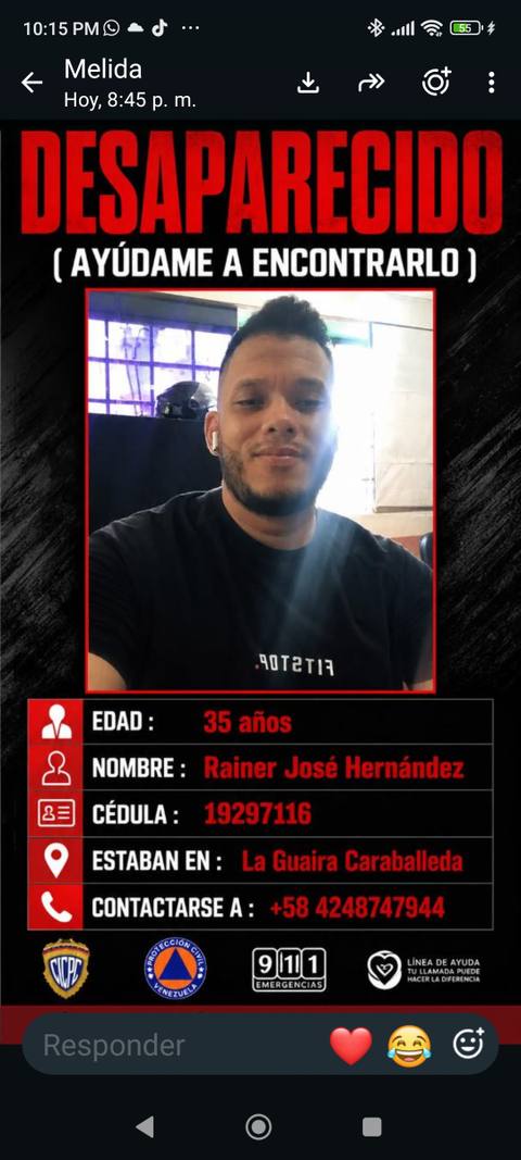Foto de Rayner José Hernández