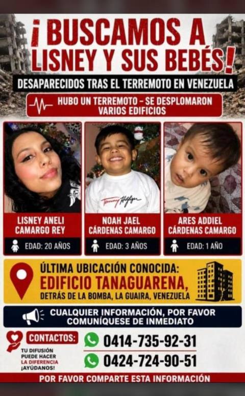 Foto de Lisney Camargo e hijos 2niños pequeños