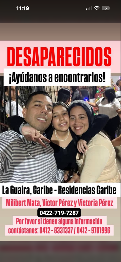 Foto de Milibert Mata, Victor Perez y Victoria Perez