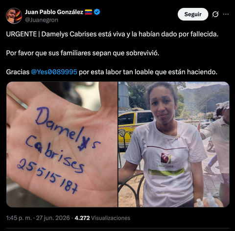 Foto de Damelys Cabrises