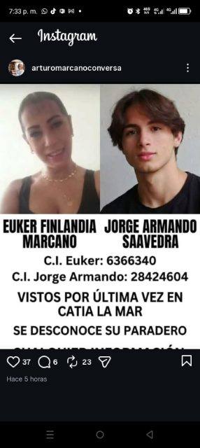Foto de Euker Marcano e hijo
