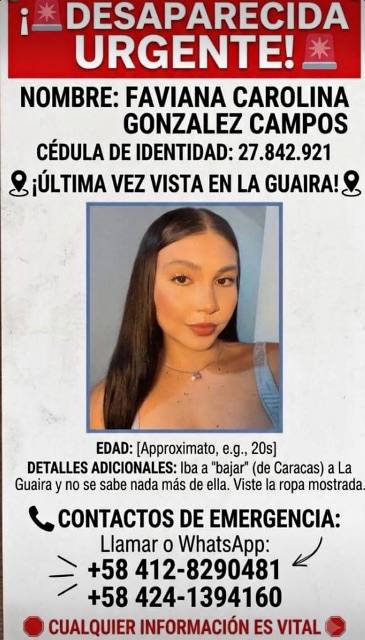 Foto de Faviana Carolina González
