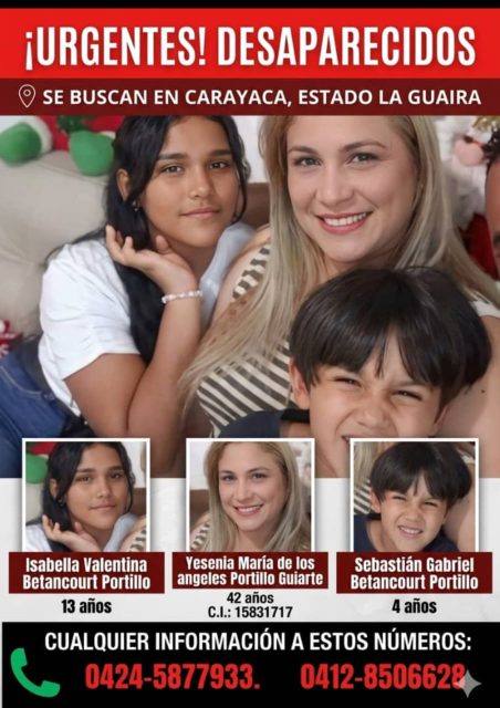 Foto de Yesenia, Isabella y Sebastián Betancourt
