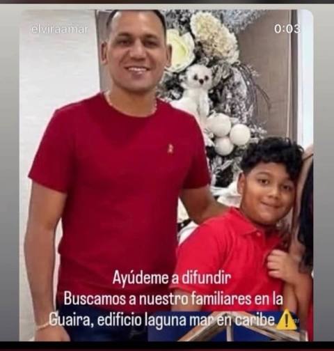 Foto de Luis Ernesto Domínguez y su hijo.
