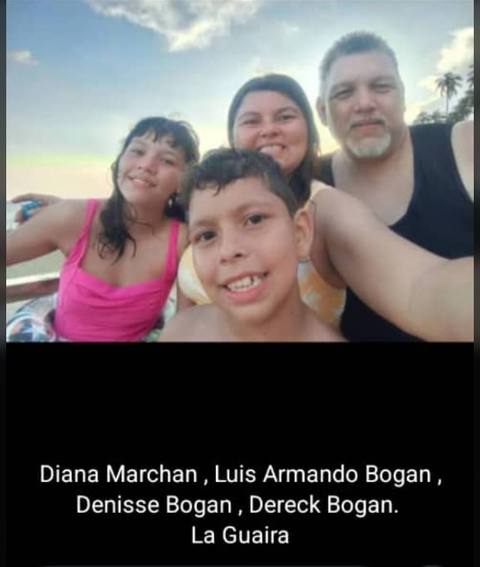 Foto de Diana Marchan y su familia
